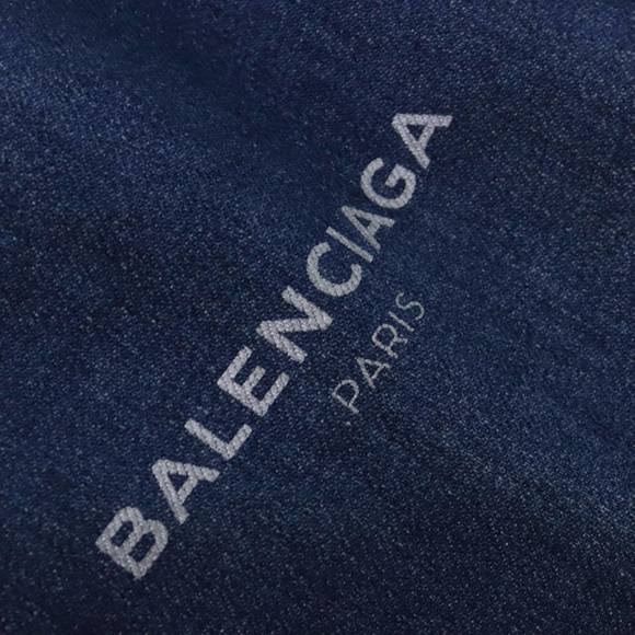 BALENCIAGA Navy Cabas S Hand Bag Denim Silver Blue 339933 Auth yk15288 - Picture 14 of 16